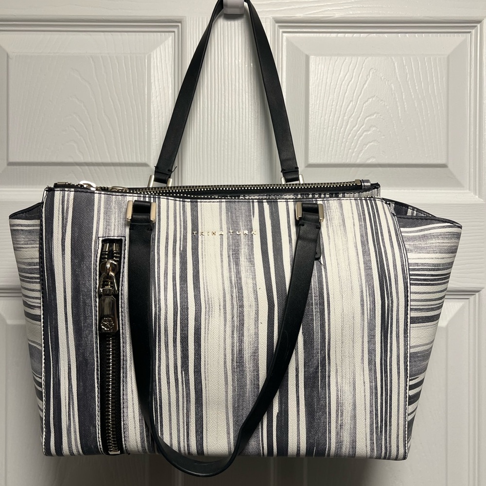 NWOT Trina Turk Striped Tote Bag